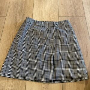 a new day Black and White Plaid Pencil Skirt
